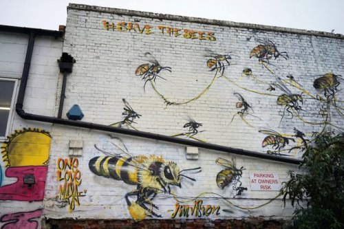 Стрит-арт проект в поддержку медоносных пчёл (10 фото)