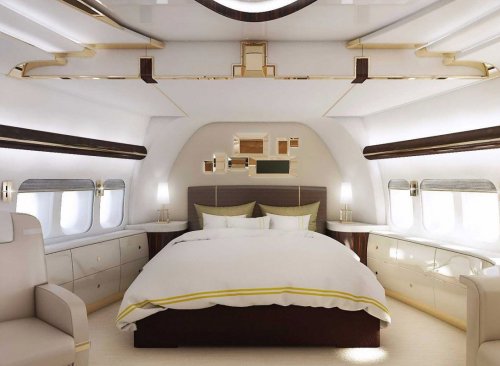Роскошный частный самолёт Boeing 747-8 VIP (11 фото)