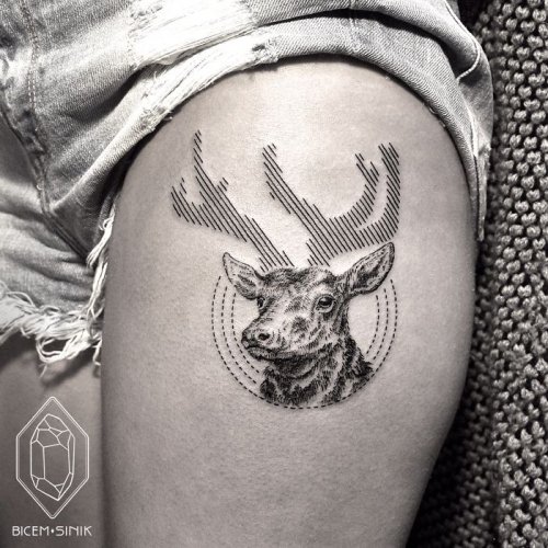 Геометрические татуировки художницы Bicem Sinik (32 фото)