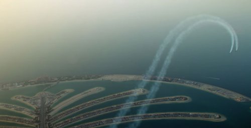 Полёт над Дубаем на реактивном ранце (4 фото + видео)