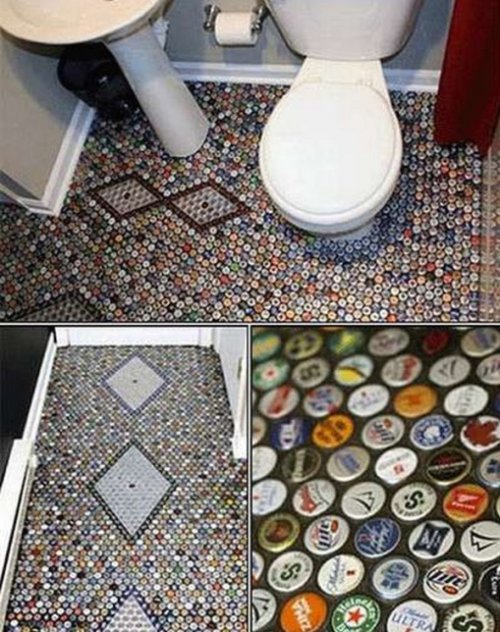 Креативные и необычные полы для ванной комнаты (10 фото)