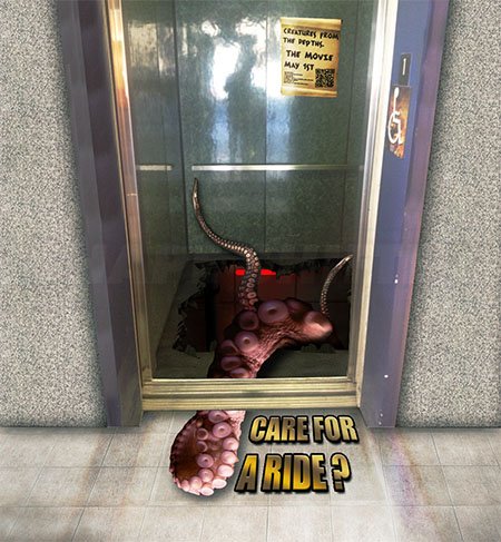 3D-рисунки в лифтах для настоящих смельчаков (10 фото)