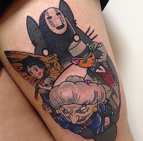 Татуировки, вдохновлённые мультфильмами Хаяо Миядзаки (31 фото)