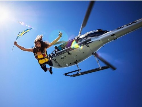 Экстремальные фотографии, сделанные во время прыжков с парашютом (19 шт)