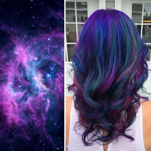 Новый модный тренд: галактики в волосах (24 фото)