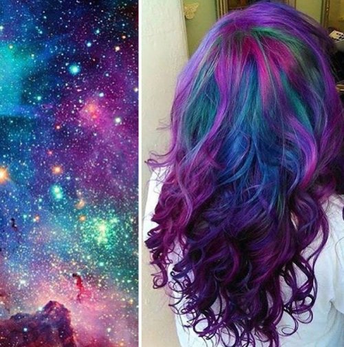 Новый модный тренд: галактики в волосах (24 фото)