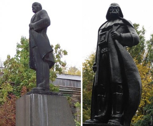 Из Ленина — в Дарта Вейдера: в Одессе появился уникальный памятник (4 фото)