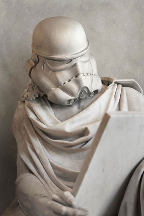 Персонажи из "Звёздных войн" в виде греческих скульптур (5 фото)