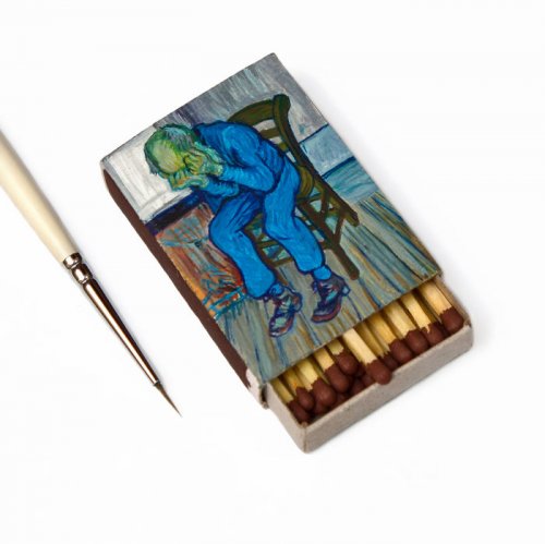 Картины Ван Гога, воссозданные на спичечных коробках (7 фото)
