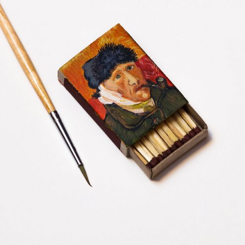 Картины Ван Гога, воссозданные на спичечных коробках (7 фото)