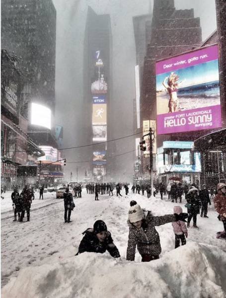 Нью-Йорк под снегом (31 фото)