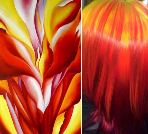 Парикмахер окрашивает волосы своих клиентов, вдохновляясь знаменитыми картинами (8 фото)