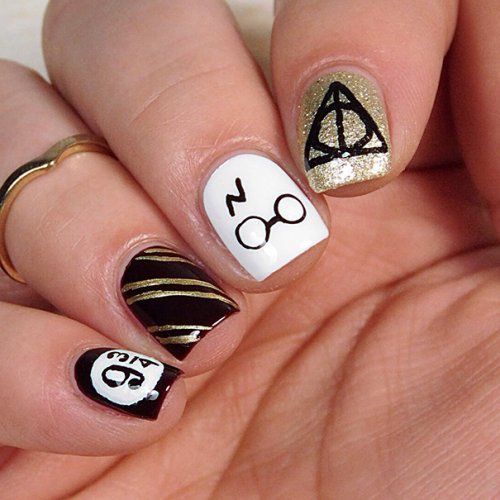 Дизайн ногтей, вдохновлённый фильмом "Гарри Поттер" (30 фото)