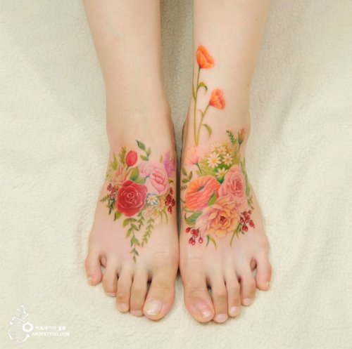 Татуировки в стиле акварель от тату-мастера Silo (11 фото)