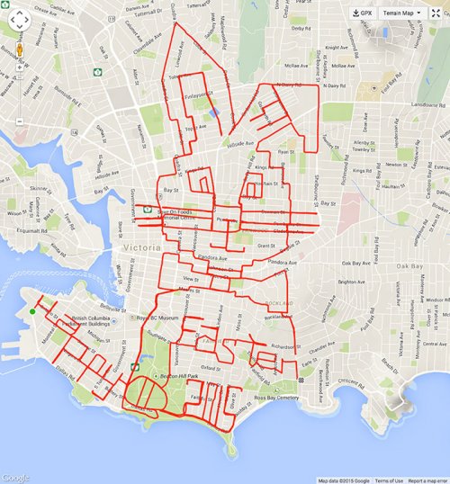 Велосипедист "рисует" на карте города картинки с помощью GPS (18 фото)