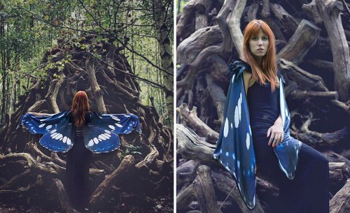 Великолепные шарфы, имитирующие крылья бабочки (14 фото)