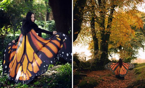 Великолепные шарфы, имитирующие крылья бабочки (14 фото)