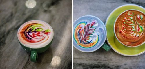 Разноцветный латте-арт от бариста Мэйсона Солсбери (8 фото)
