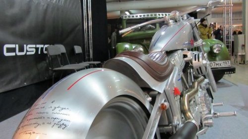 Кастомный мотоцикл "Юрий Гагарин" на выставке "МотоВесна-2016" (10 фото)