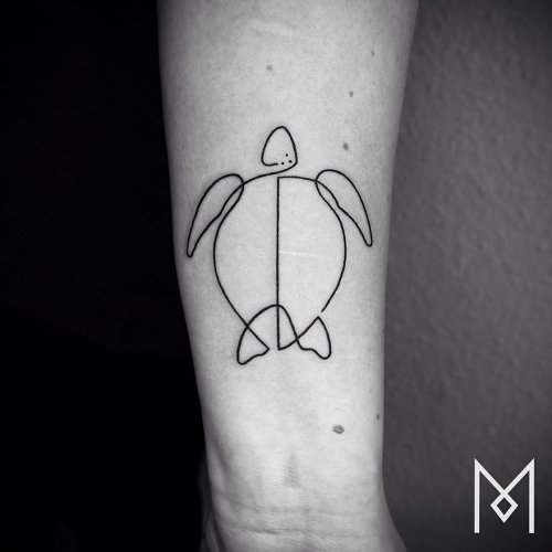 Минималистичные татуировки одной линией (28 фото)