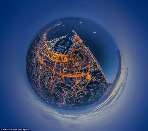 Панорамные снимки ночных мегаполисов от AirPano (17 фото)
