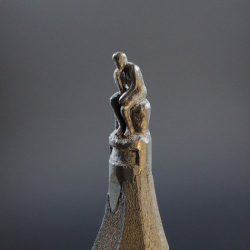 Миниатюрные грифельные скульптуры (17 фото)