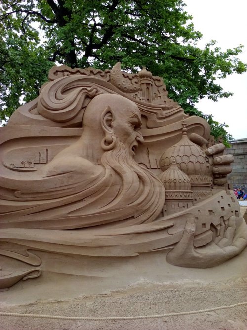 Песчаные скульптуры на фестивале в Санкт-Петербурге (28 фото)