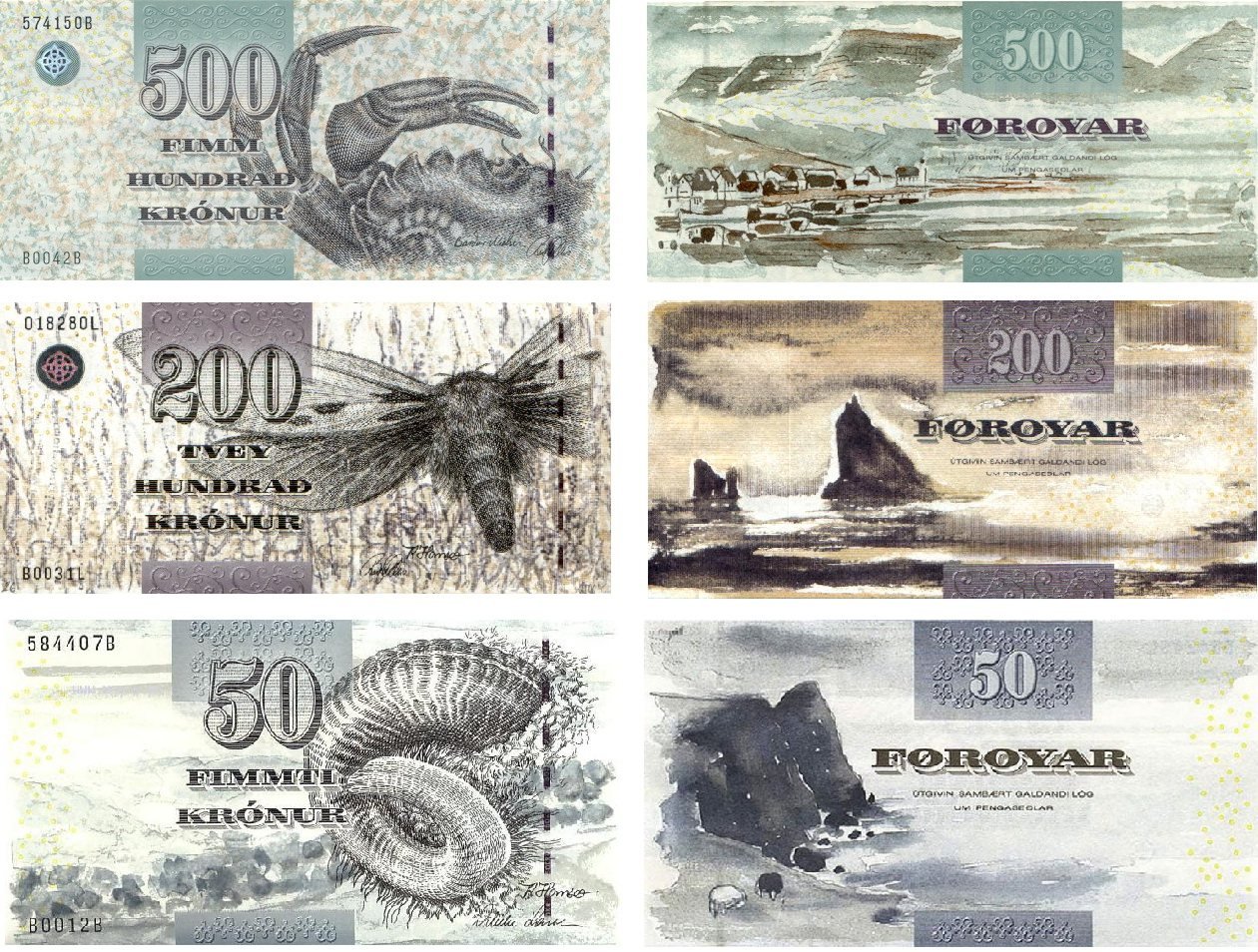 Банкноты Фарерских островов 500 крон