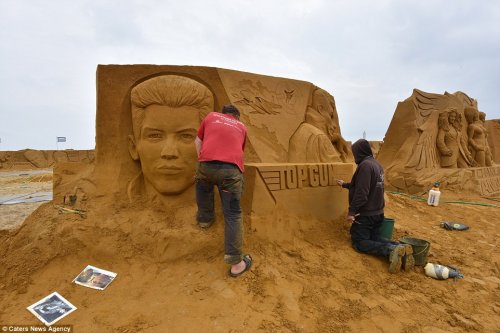 Фестиваль песчаных скульптур в Остенде (15 фото)