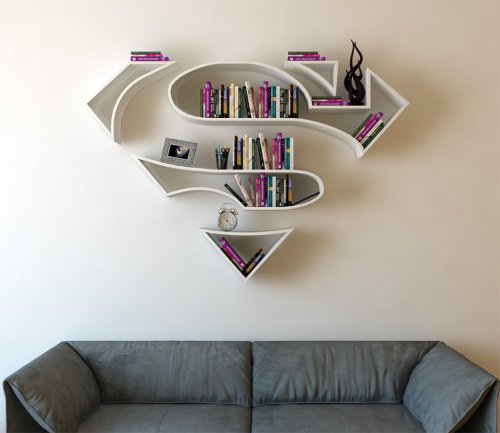 Супергеройские книжные полки от Бурака Догана (7 фото)