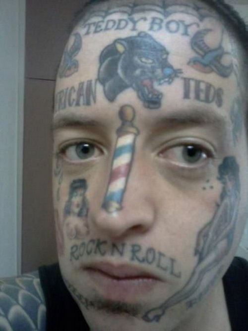 Татуировки на лице (18 фото)