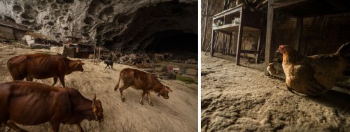 Китайская деревня Чжундун, расположенная в пещере (6 фото)