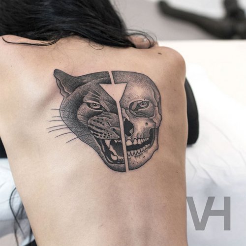 Чёрно-белые татуировки от Валентина Хирша (14 шт)