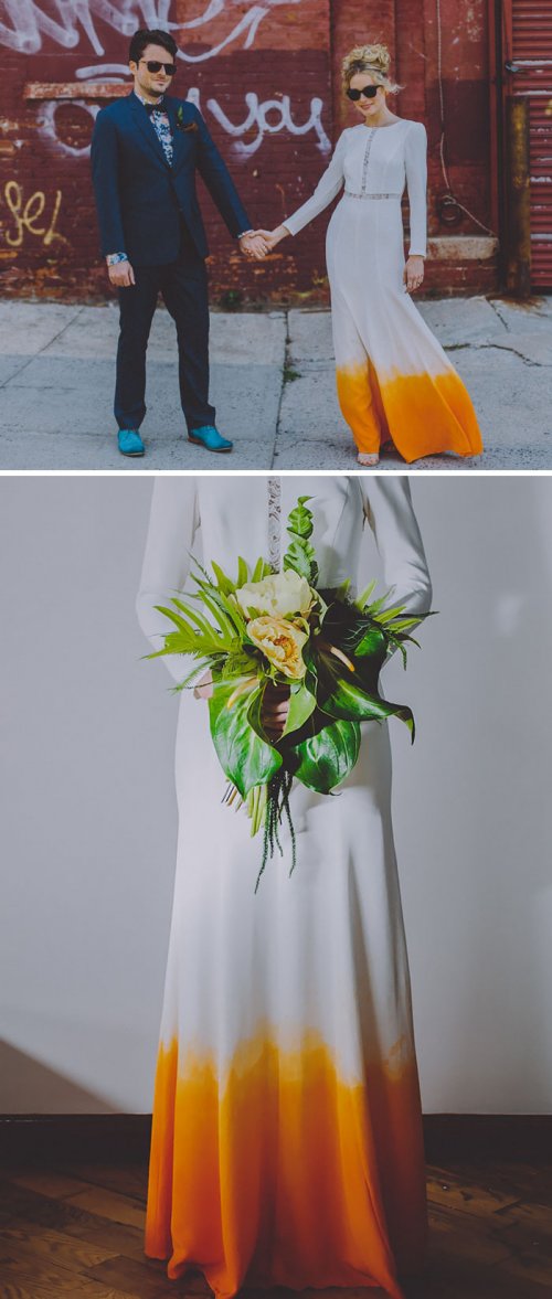 Новый тренд: свадебные платья с плавным цветовым переходом (17 фото)