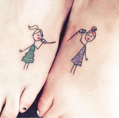 Татуировки для друзей (28 фото)