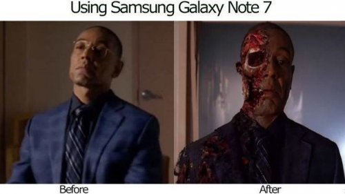 Реакция Интернета на взрывающиеся смартфоны Samsung Galaxy Note 7 (13 фото)