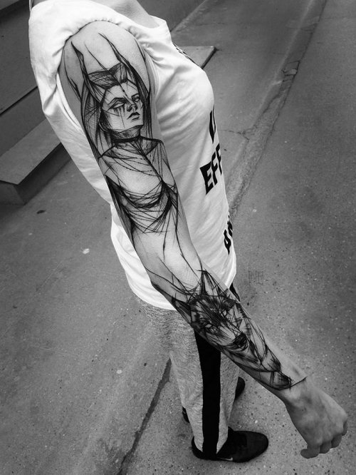 Татуировки в исполнении тату-мастера Инес Яняк (34 фото)