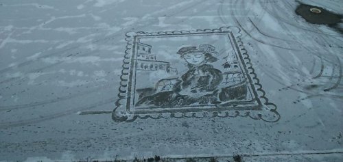 Дворник-художник Семён Бухарин из Ижевска и его зимние картины (6 фото + 2 видео)