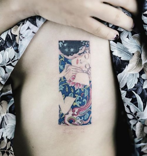 Татуировки, вдохновлённые картинами Густава Климта (24 фото)