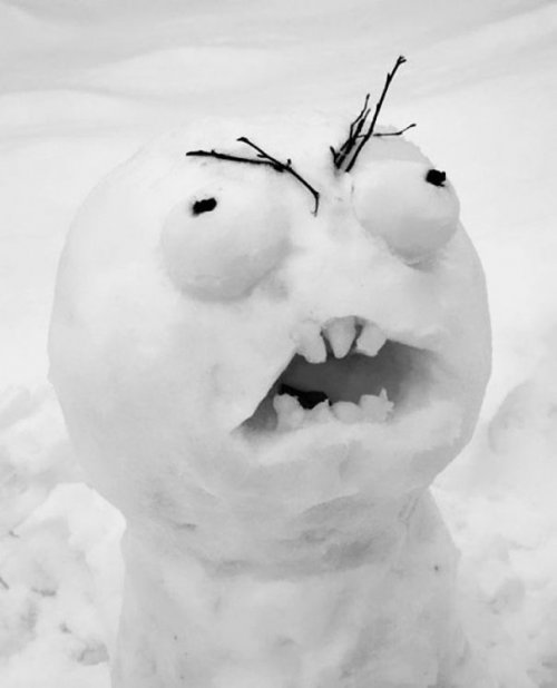 Снеговики и снежные бабы на любой вкус (23 фото)