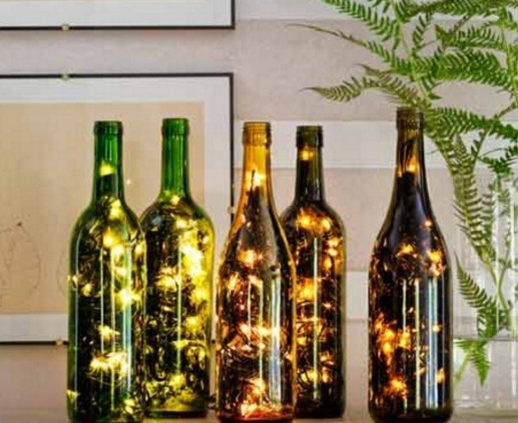 10 Самых необычных способов повторного использования стеклянных бутылок