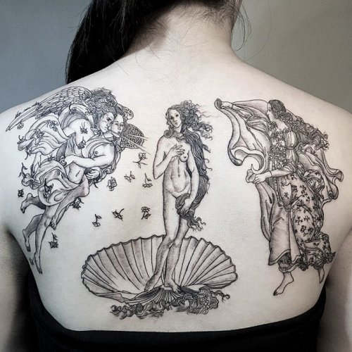 Татуировки, вдохновлённые картинами известных художников (34 фото)