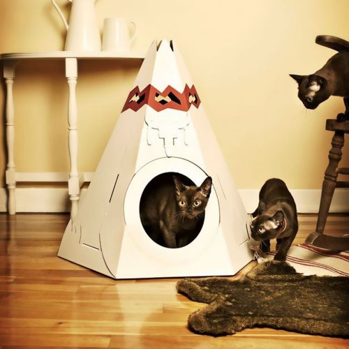 Уникальные домики и когтеточки для кошек от компании SUCK UK (7 фото)