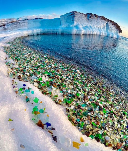 Пляж бухты Стеклянной в Уссурийском заливе (8 фото)