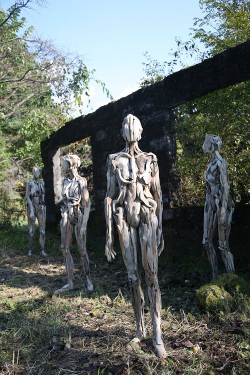 Скульптуры из коряг Нагато Ивасаки, которые никого не оставят равнодушными (10 фото)