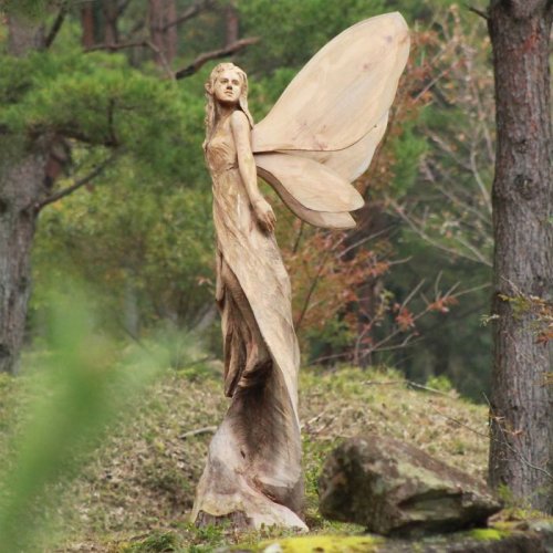 Деревянные скульптуры Саймона О'Рурка, созданные с помощью бензопилы (13 фото)
