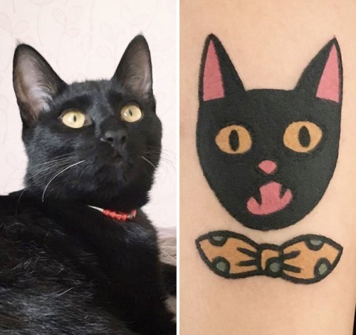 Мультяшные татуировки домашних животных от тату-мастера Jiran (30 фото)