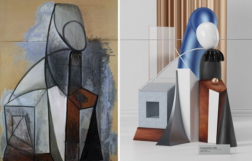 Картины Пабло Пикасо, изображённые в виде скульптур (7 фото)