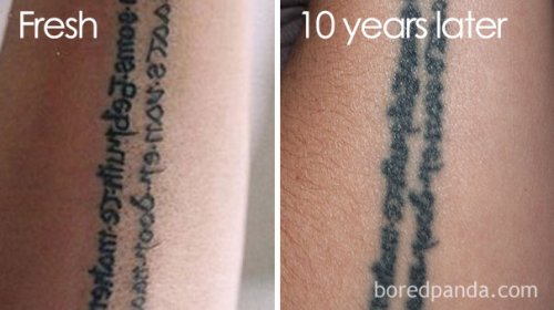 Как татуировки выглядят по прошествии времени (22 фото)