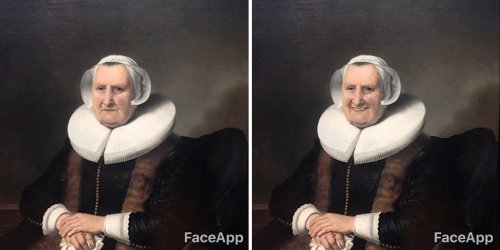 Дизайнер придал улыбку лицам на классических портретах с помощью приложения FaceApp (13 фото)